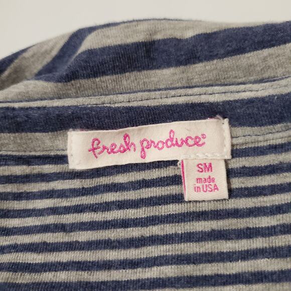 Fresh Produce Beachside Dana Pullover Sweatshirt Womens Size S Boat Neck Striped - Picture 7 of 10